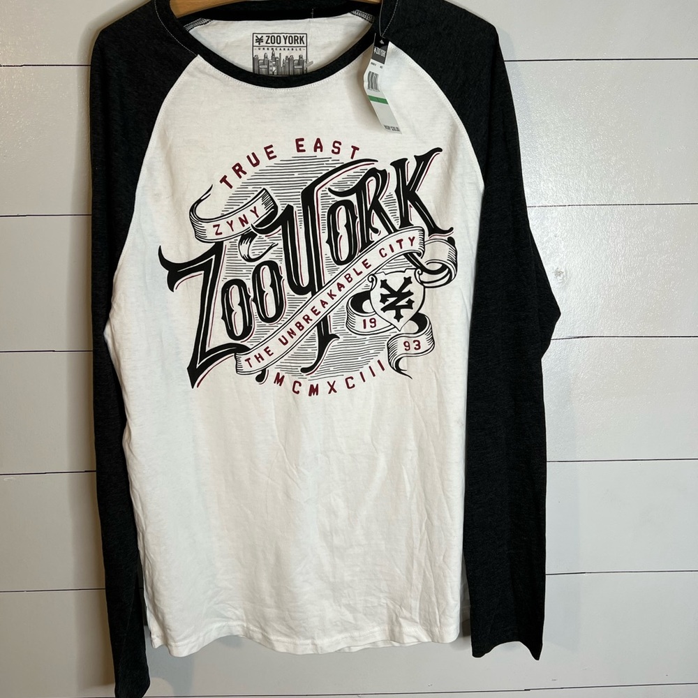NWT ZOO YORK LONG SLEEVE T SHIRT SZ L